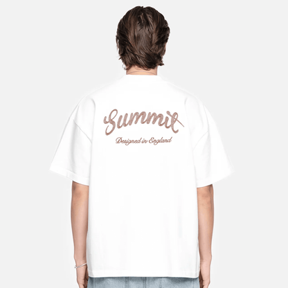Summit Chainstitch T-Shirt 'Ecru' - Kick Game