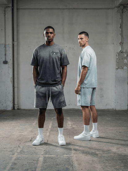 Legende Paris LND GRADIENT SHORT - CHARCOAL WASHED - Kick Game