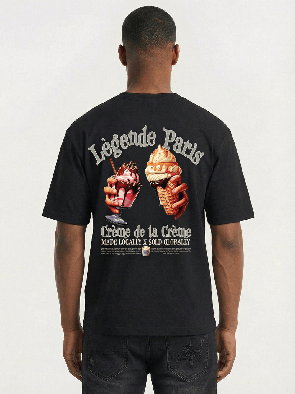 CREME DE LA CREME T-SHIRT - BLACK - Kick Game