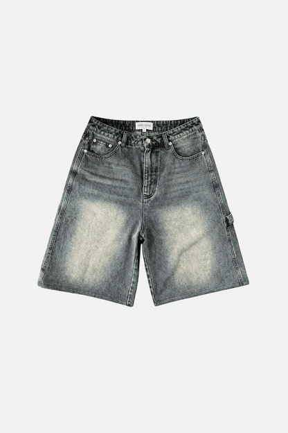Oversized Denim Jorts - Rust Blue - Kick Game