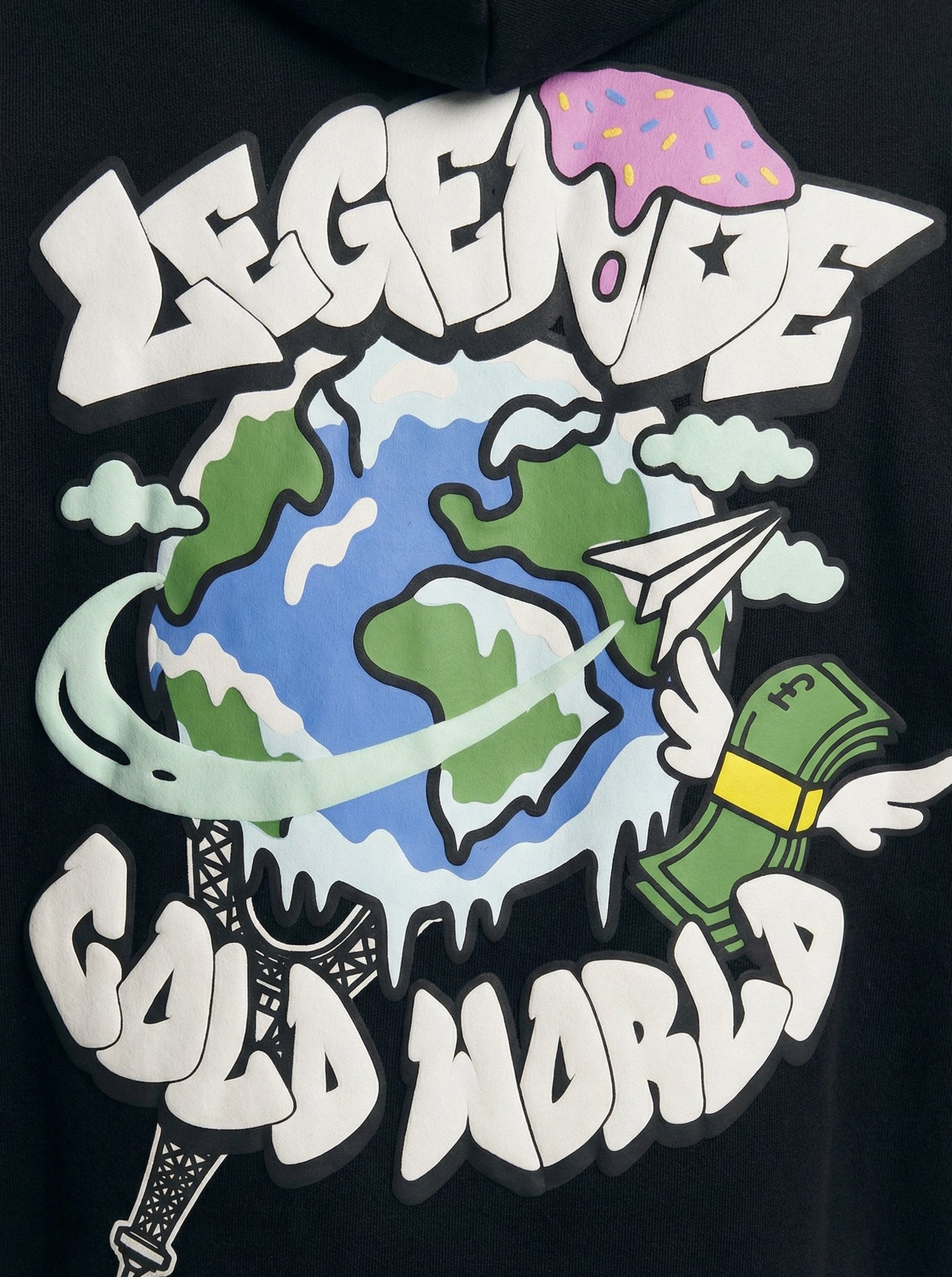 Legende Paris COLD WORLD HOOD - BLACK - Kick Game