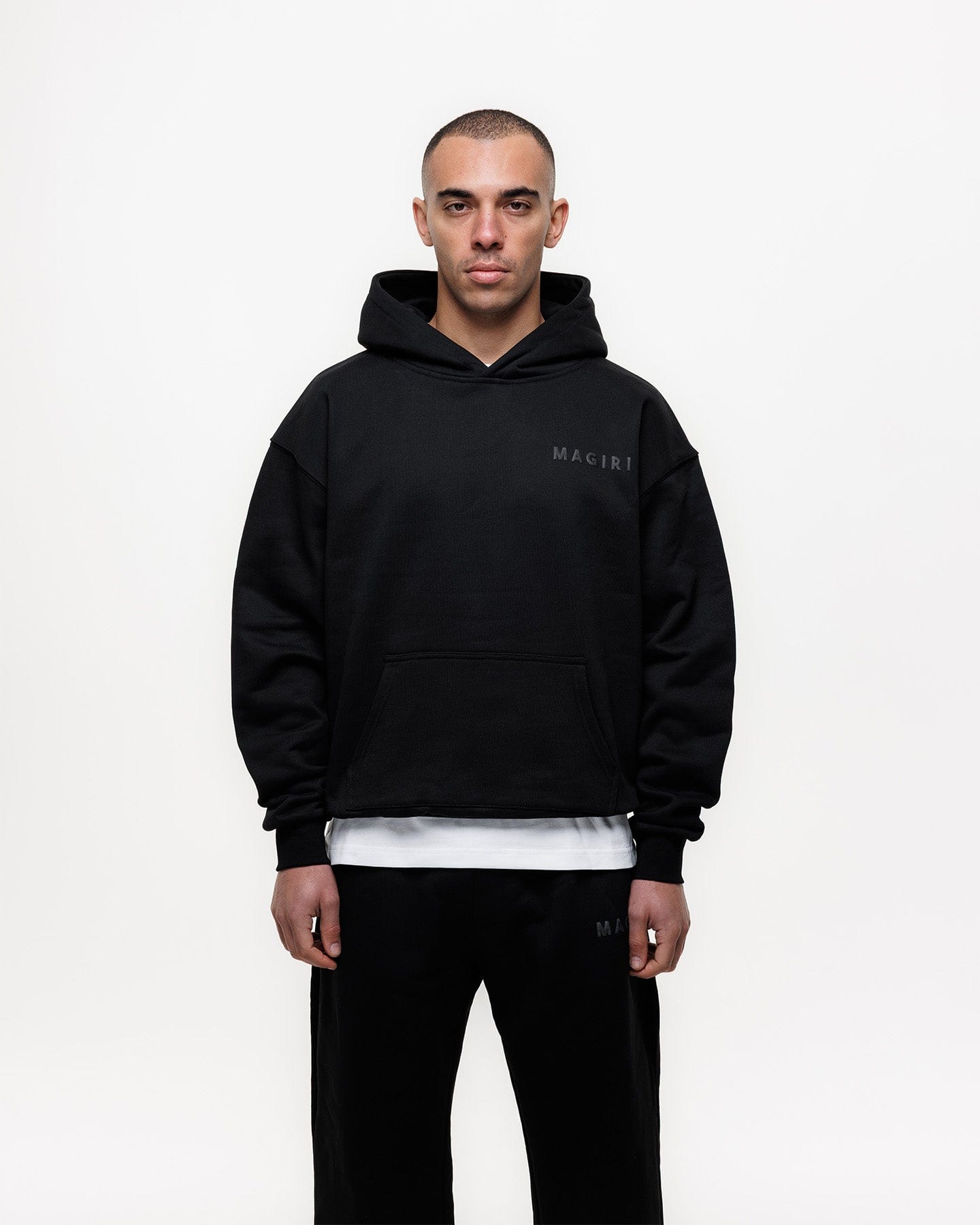 Magiri Core Puff Printed Hoodie 'Black' - Kick Game