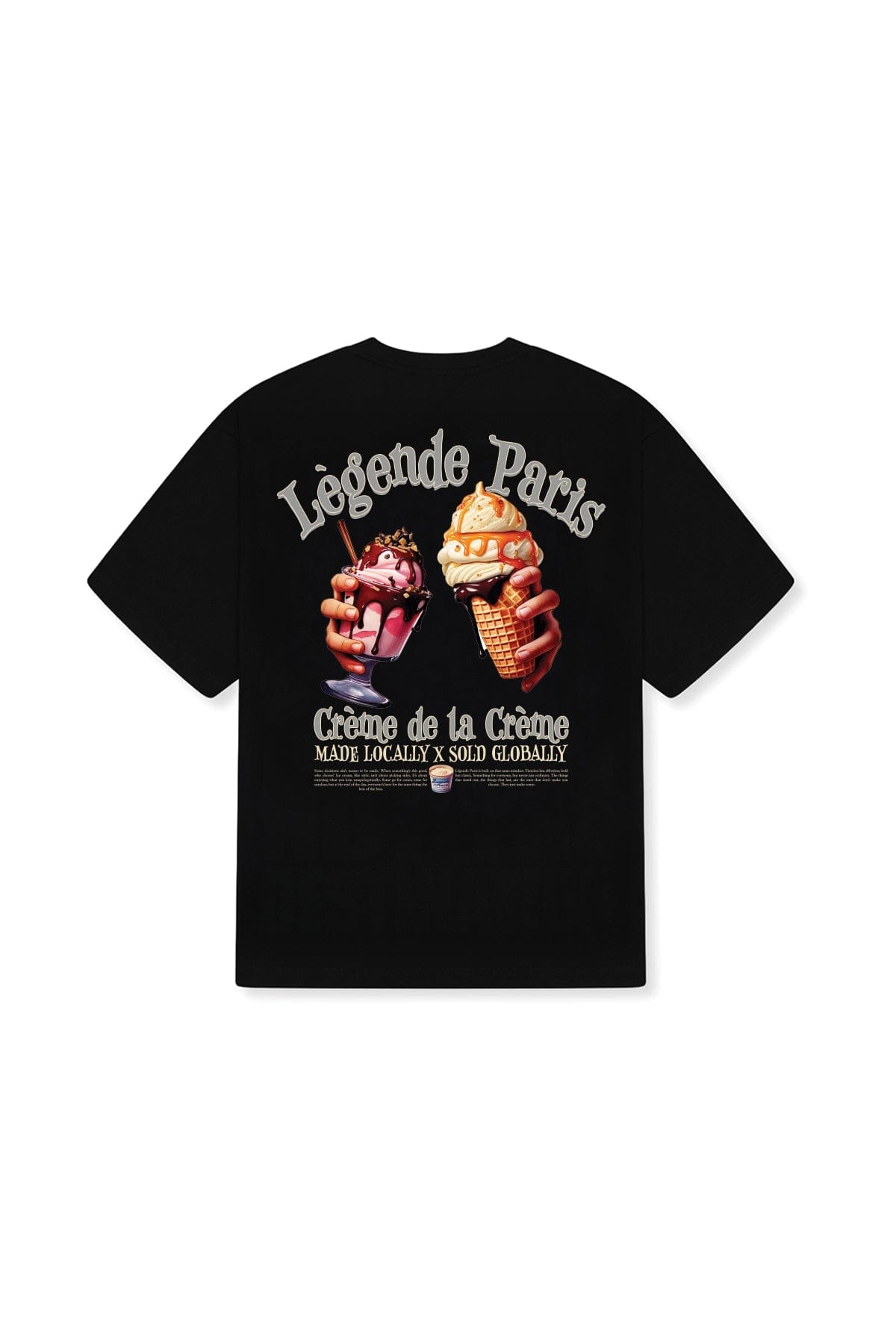 CREME DE LA CREME T-SHIRT - BLACK - Kick Game