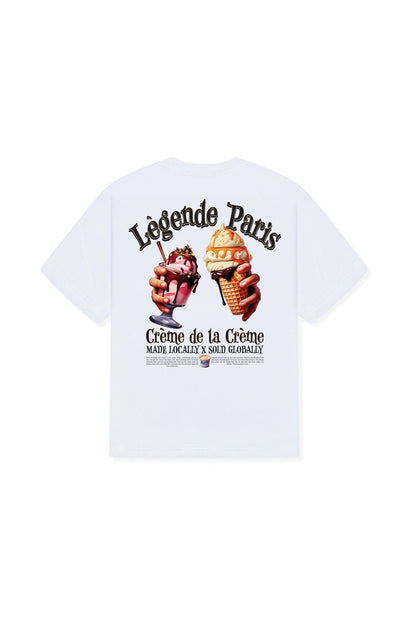 CREME DE LA CREME T-SHIRT - WHITE - Kick Game