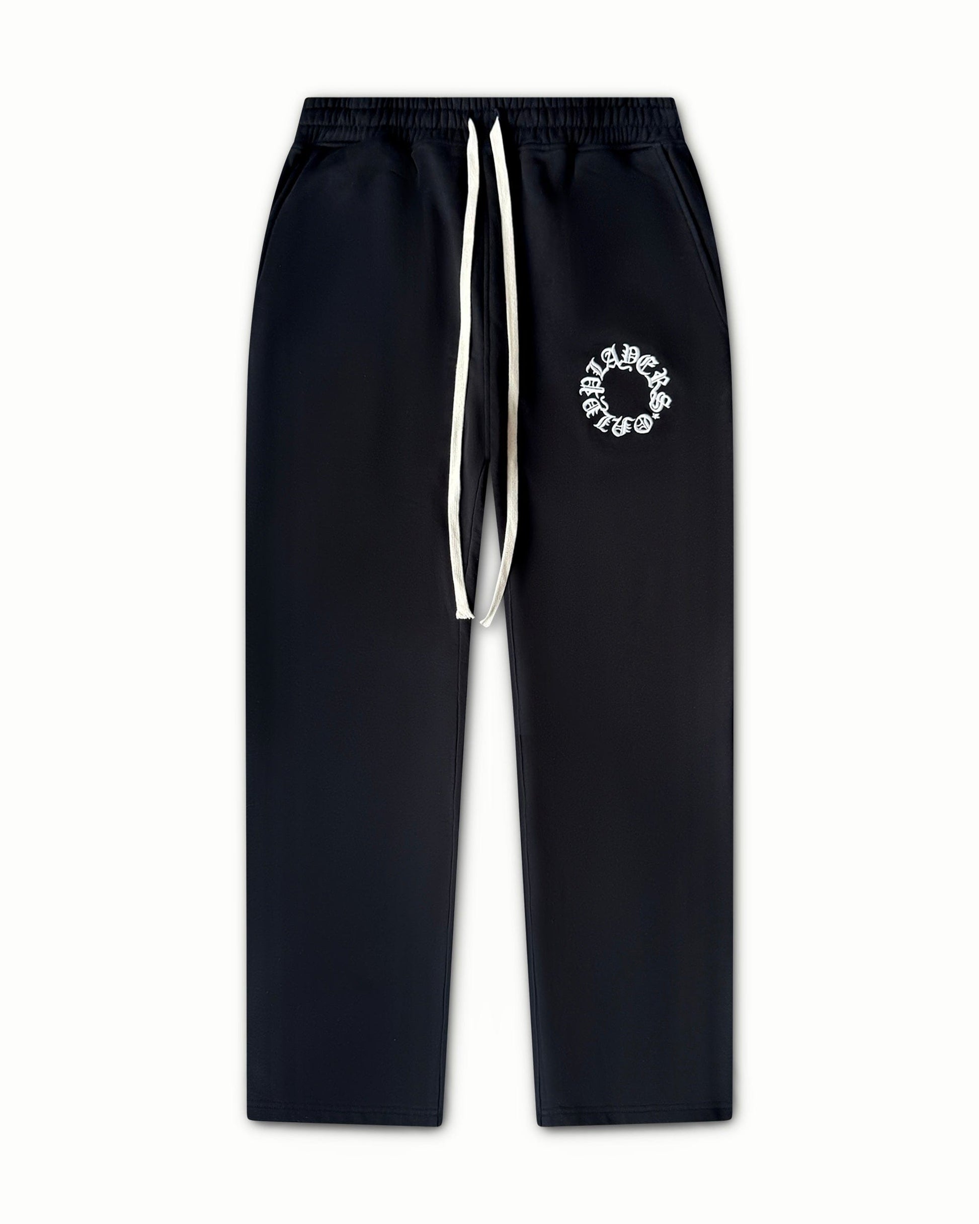 PLAYERS ONLY BLACK EMBROIDERED SWEATPANTS - Kick Game