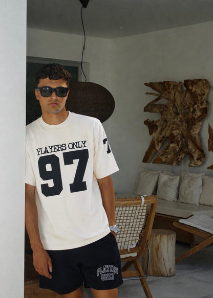 PLAYERS ONLY ECRU JERSEY TEE - Kick Game
