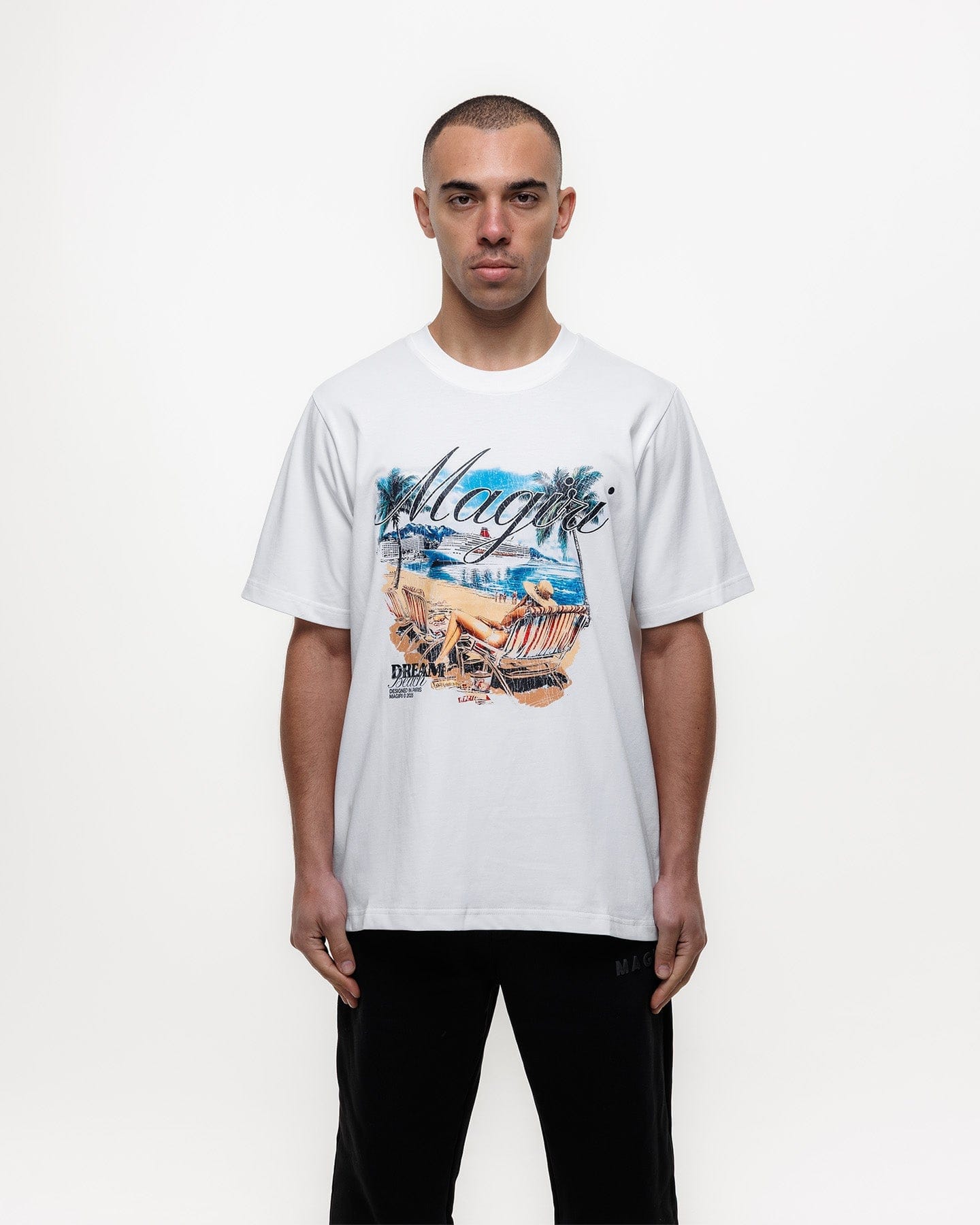 Magiri Dream Beach Printed T-Shirt 'White' - Kick Game