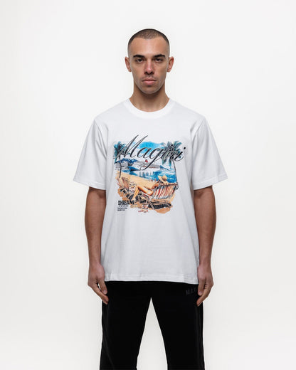 Magiri Dream Beach Printed T-Shirt 'White' - Kick Game