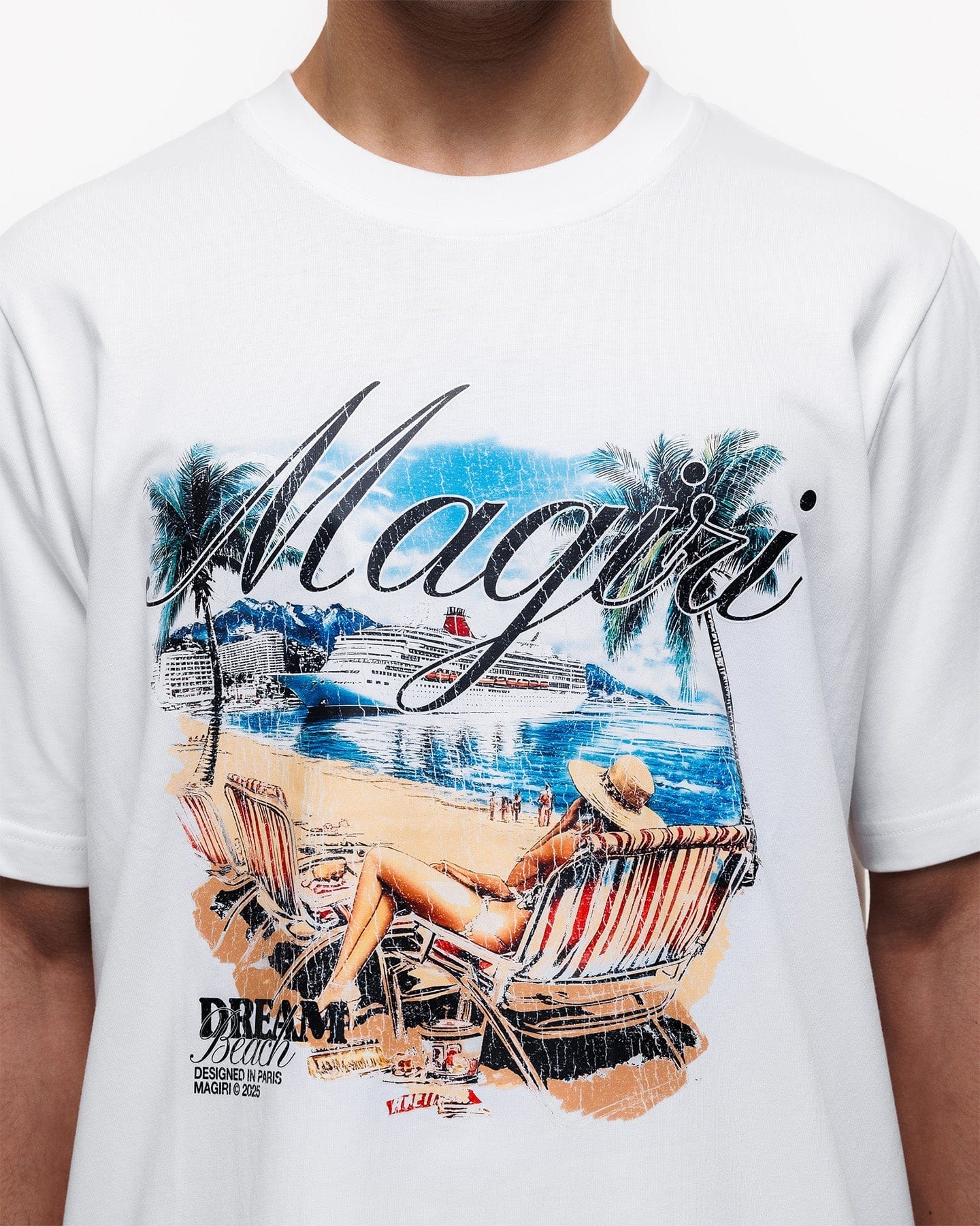 Magiri Dream Beach Printed T-Shirt 'White' - Kick Game