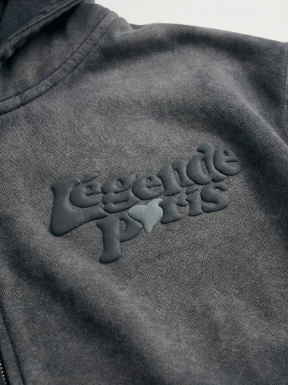 Legende Paris LND GRADIENT HOOD - CHARCOAL WASHED - Kick Game