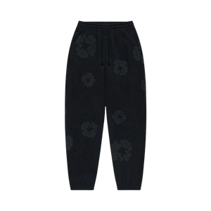 Denim Tears The Cotton Wreath Sweatpants 'Black Monochrome'