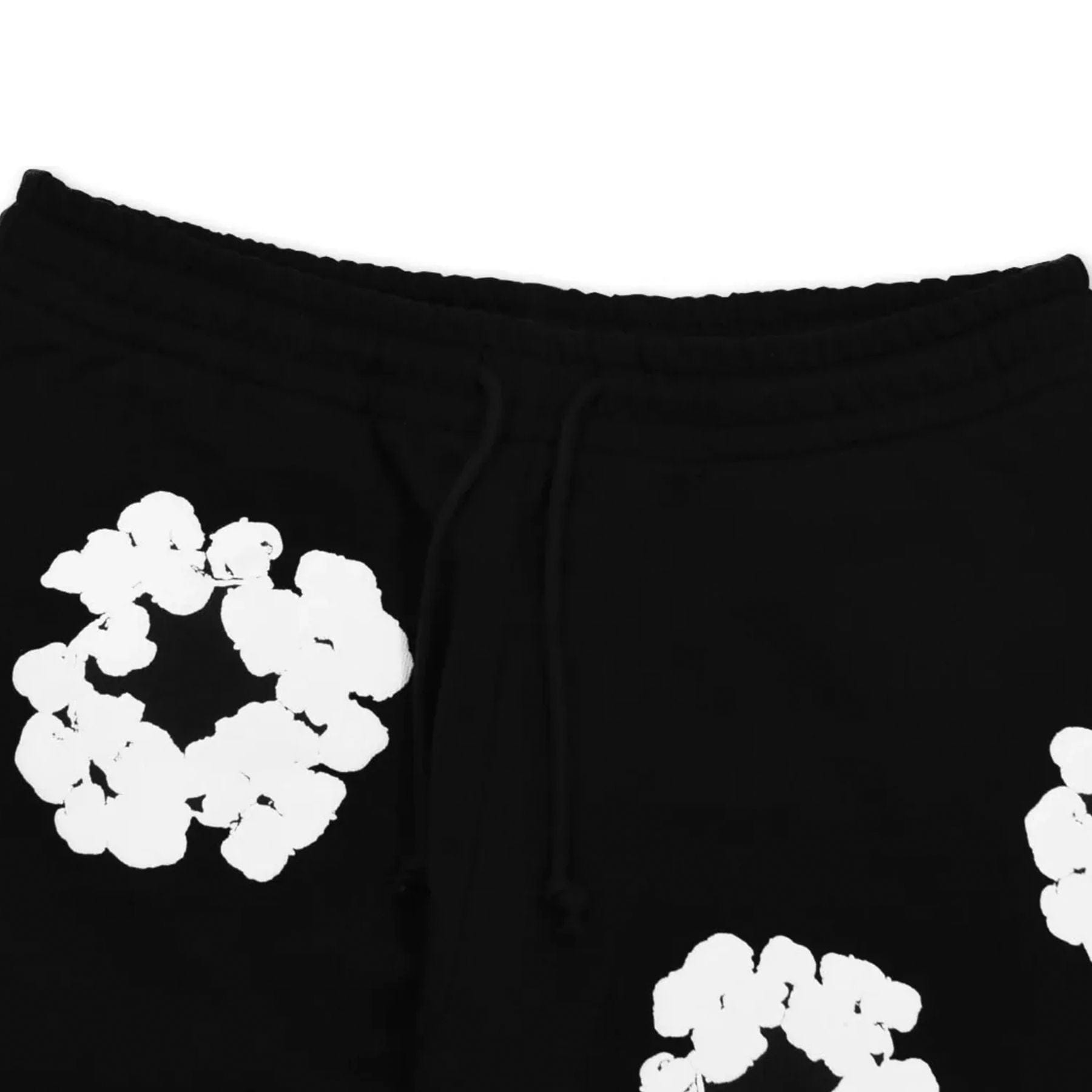 Denim Tears The Cotton Wreath Sweatpants 'Black' - Kick Game