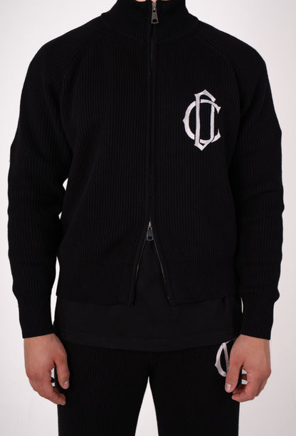 Cardair CD Emblem Knit Track Top - Black - Kick Game