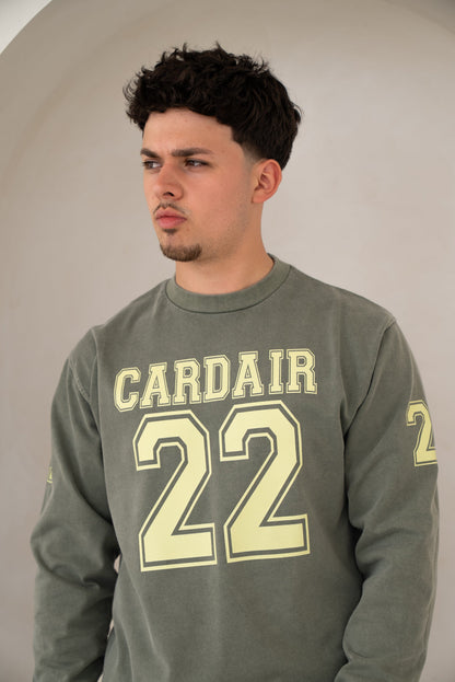 Cardair Varsity Long Sleeve T Shirt - Olive - Kick Game