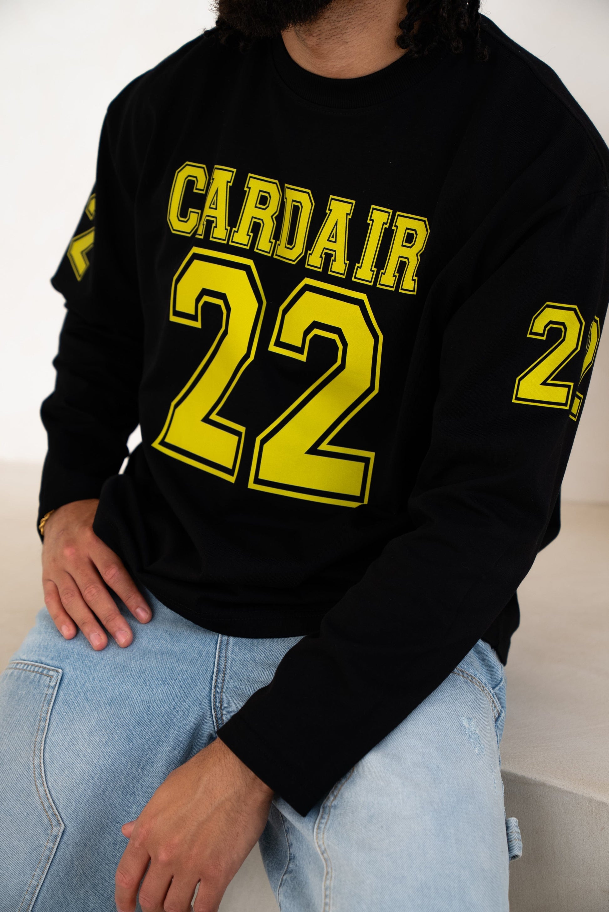 Cardair Varsity Long Sleeve T Shirt - Black - Kick Game