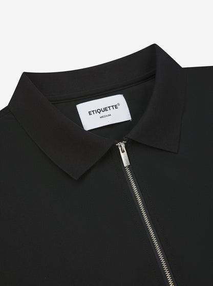 Etiquette Double Zip Overshirt 'Black' - Kick Game