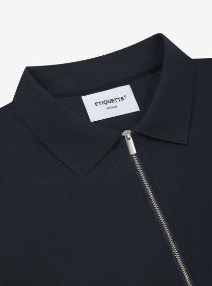 Etiquette Double Zip Overshirt 'Navy' - Kick Game
