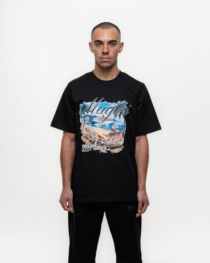 Magiri Dream Beach Printed T-Shirt 'Black' - Kick Game