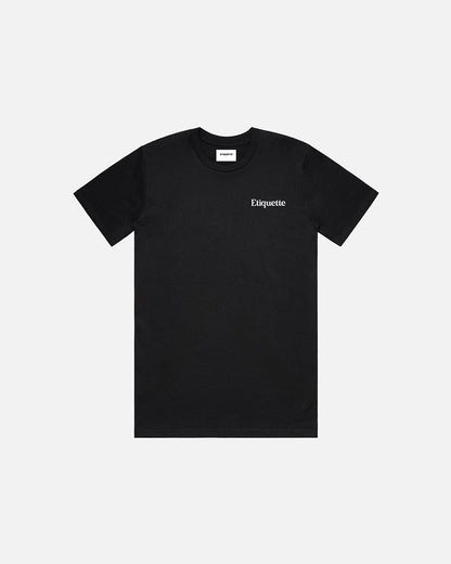 Etiquette Pure Organic Cotton Classic Tee 'Black' - Kick Game