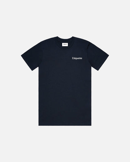 Etiquette Pure Organic Cotton Classic Tee 'Navy' - Kick Game