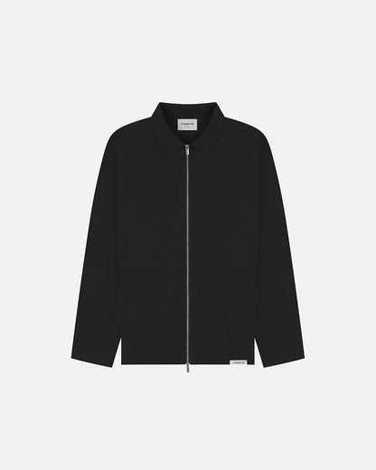 Etiquette Double Zip Overshirt 'Black' - Kick Game