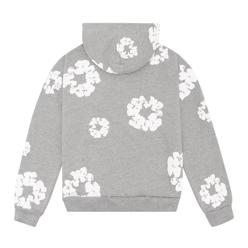 Denim Tears The Cotton Wreath Hooded Sweatshirt 'Grey' — Kick Game