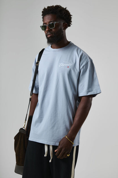 Etiquette The Rose Tee 'Faded Sky' - Kick Game