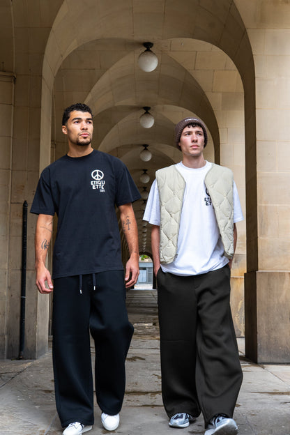 Etiquette PEACE TEE 'BLACK' - Kick Game