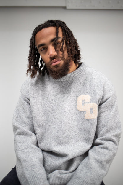 Cardair CD Logo Knit Sweater - Grey - Kick Game
