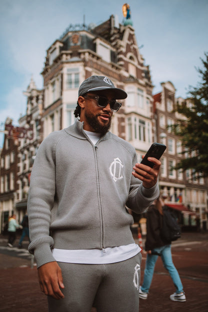 Cardair CD Emblem Knit Track Top - Grey - Kick Game