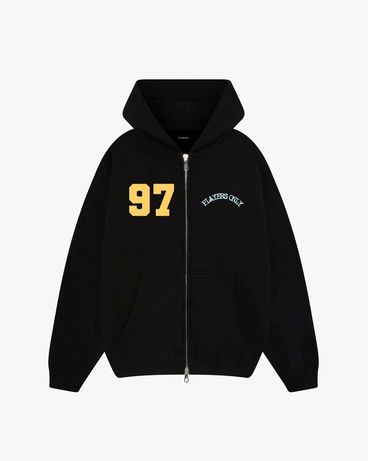 PLAYERS ONLY BLACK JERSEY ZIP HOODIE - Kick Game