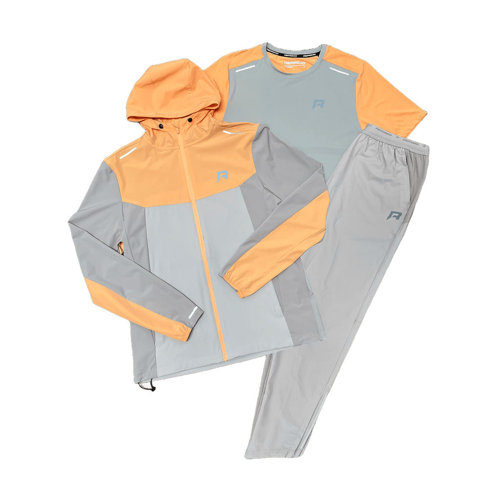 Reprimo Flight Jacket, Tee and Pants 'Grey Orange' - Kick Game