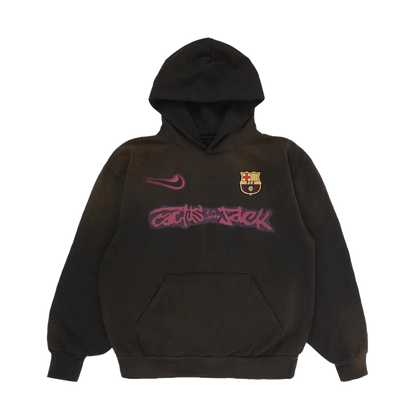 Nike FC Barcelona x Cactus Jack Spray Logo Hoodie 'Blue' - Kick Game
