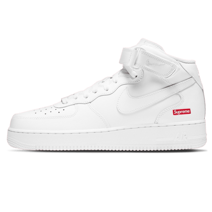Supreme x Air Force 1 Mid 'Box Logo - Triple White' - Kick Game