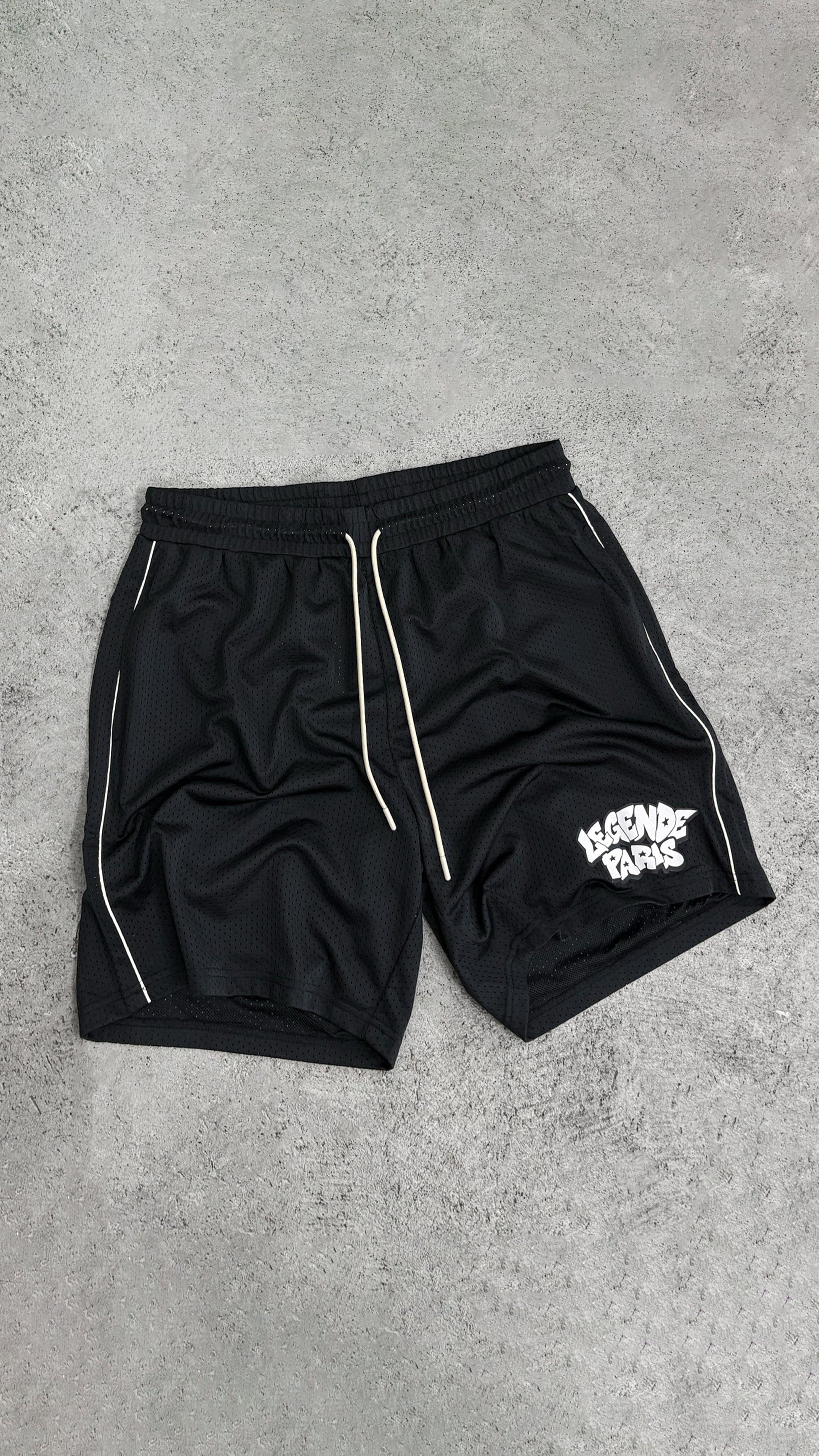 Legende Paris GRAFFITI MESH SHORT - BLACK - Kick Game