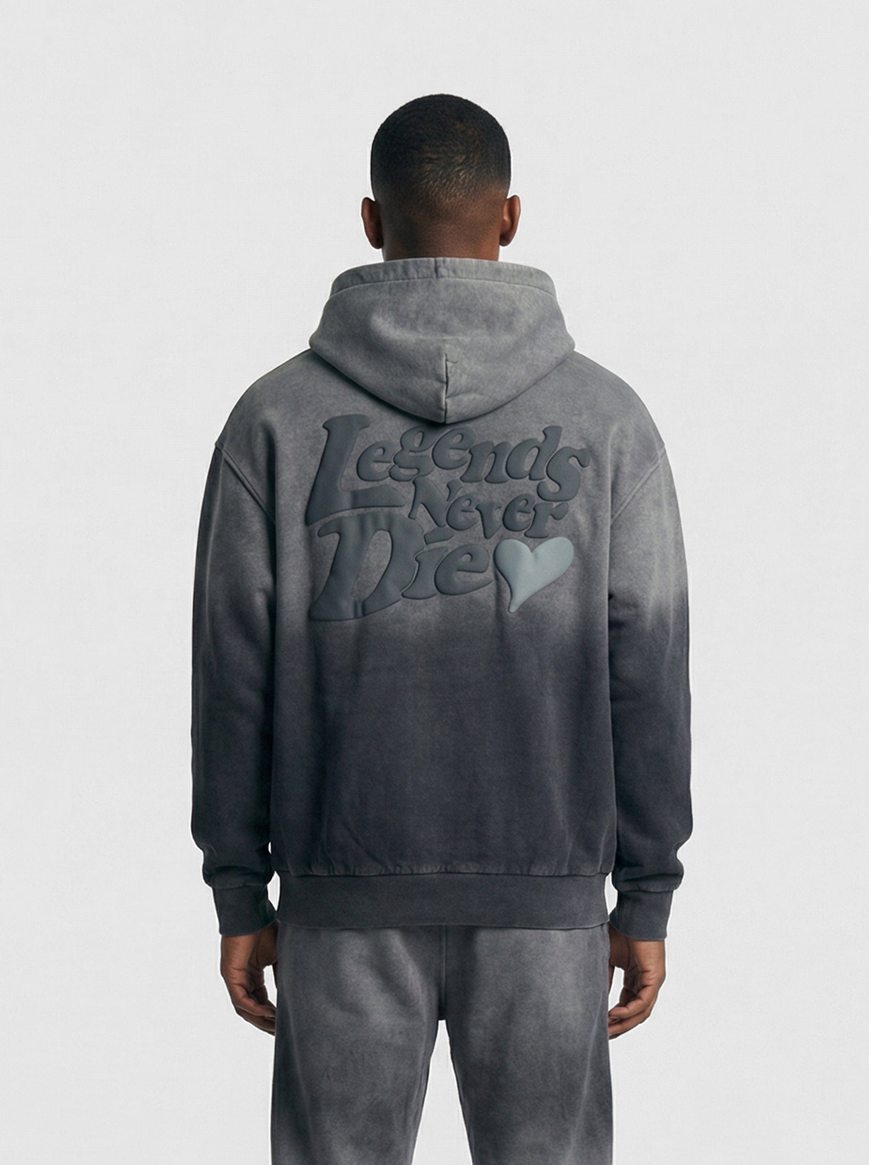 Legende Paris LND GRADIENT HOOD - CHARCOAL WASHED - Kick Game