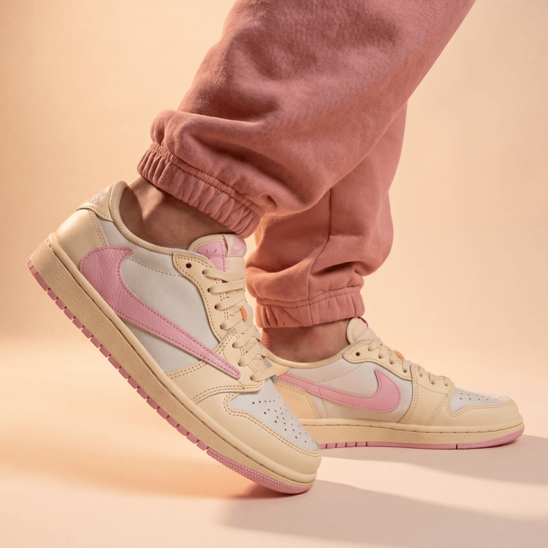Travis Scott x Air Jordan 1 Retro Low OG 'Shy Pink' - Kick Game