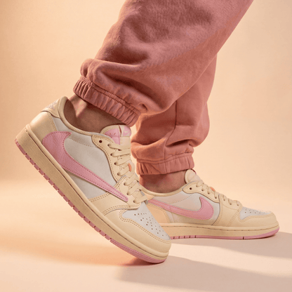 Travis Scott x Air Jordan 1 Retro Low OG 'Shy Pink' - Kick Game