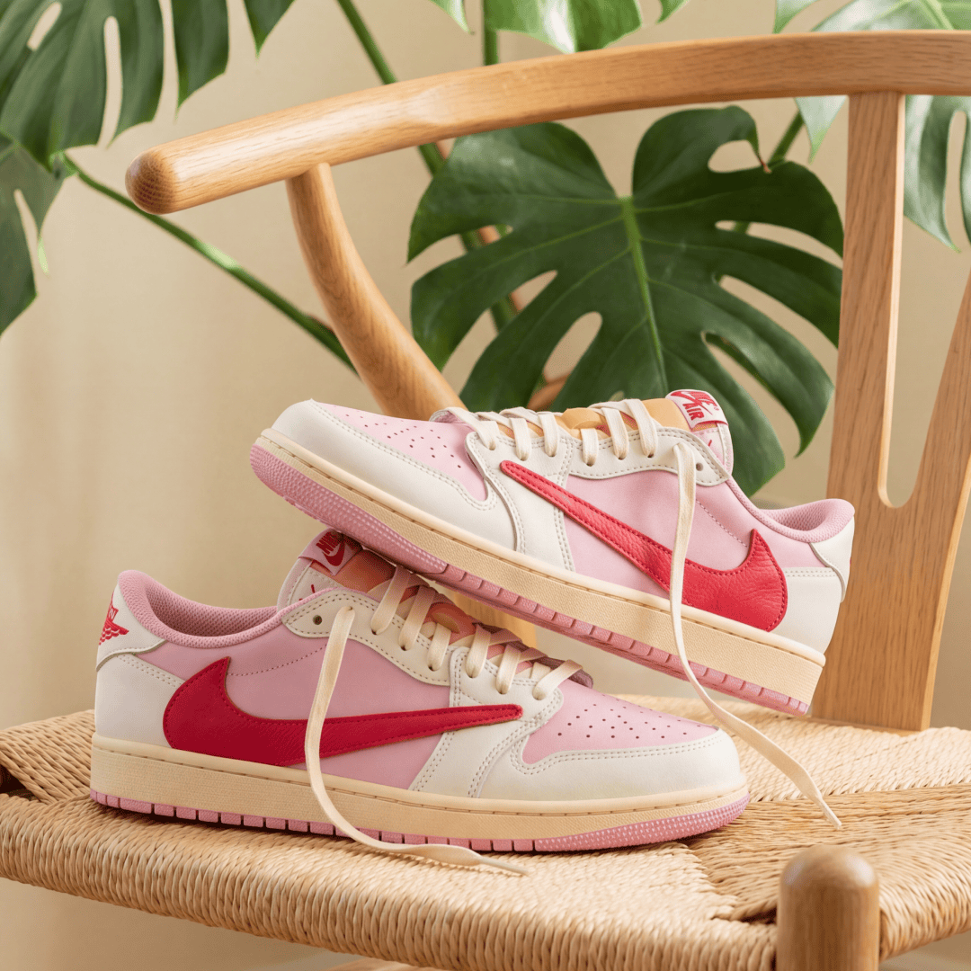 Travis Scott x Air Jordan 1 Retro Low OG 'Sail Tropical Pink' - Kick Game