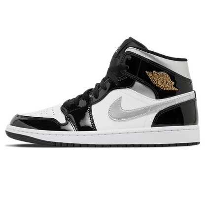 Air Jordan 1 Mid SE 'Black White Metallic Silver' - Kick Game