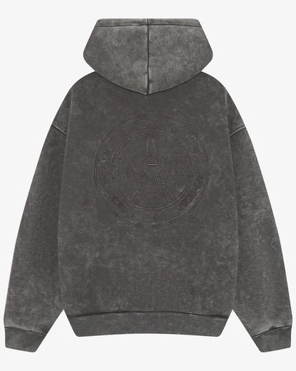 Magiri Embroidered Acid Wash Hoodie 'Washed Grey' - Kick Game
