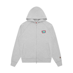 ICECREAM Block Logo Zip Through Hoodie 'Heather Grey'