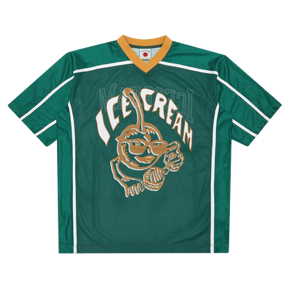 ICECREAM Cherry Applique Football Top 'Green' - Kick Game