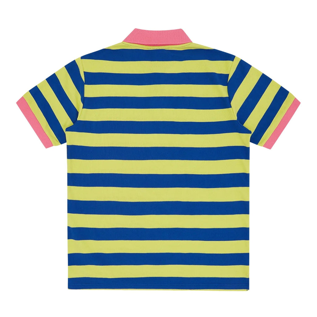 ICECREAM Cones and Bones Striped Polo Shirt 'Slime Green / Blue Stripe' - Kick Game