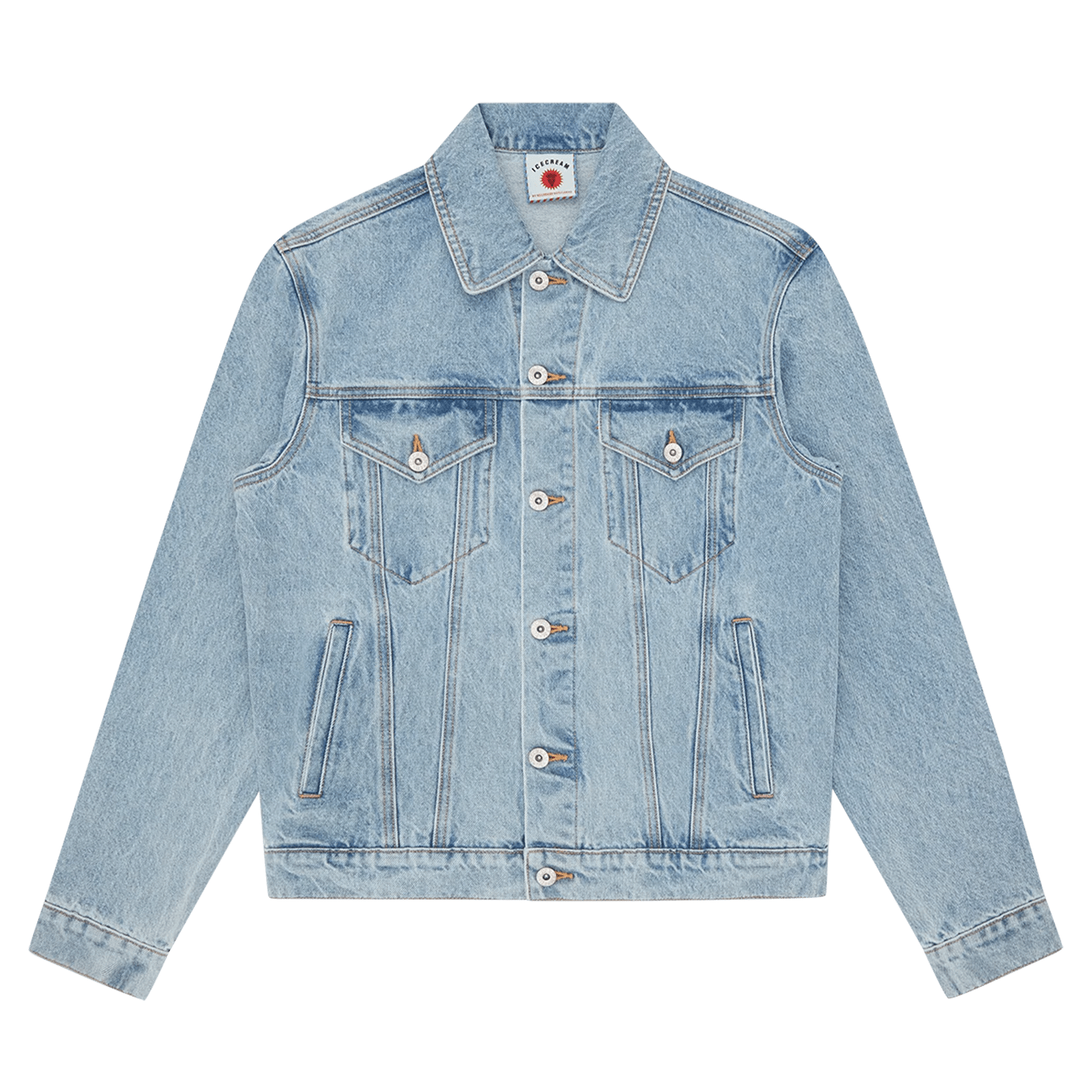 ICECREAM Running Dog Denim Trucker Jacket 'Light Wash Blue' - Kick Game