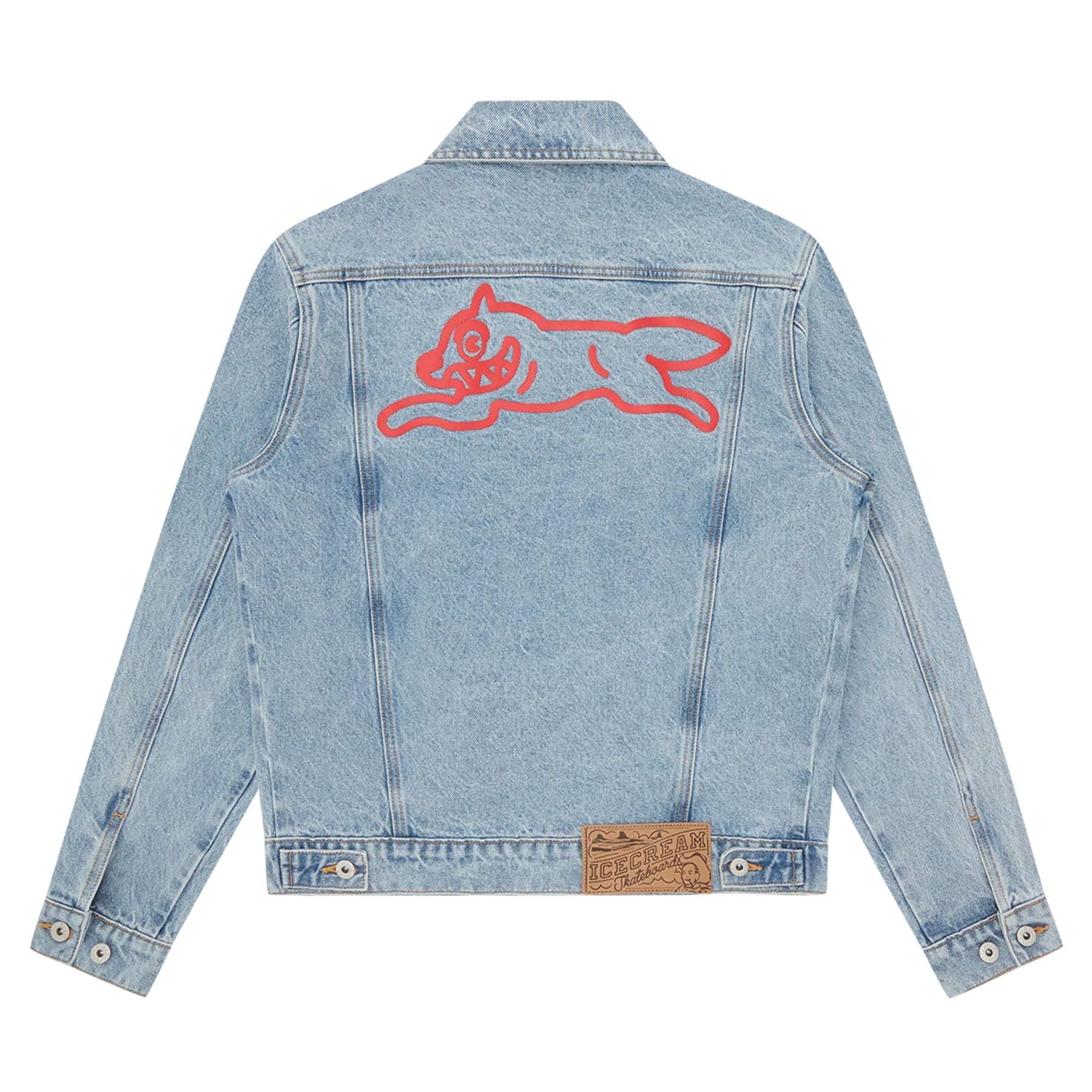 ICECREAM Running Dog Denim Trucker Jacket 'Light Wash Blue' - Kick Game