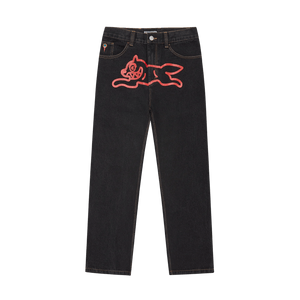 ICECREAM Running Dog Double Scoop Denim Pants 'Black'
