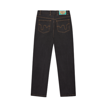 ICECREAM Running Dog Double Scoop Denim Pants 'Black' - Kick Game