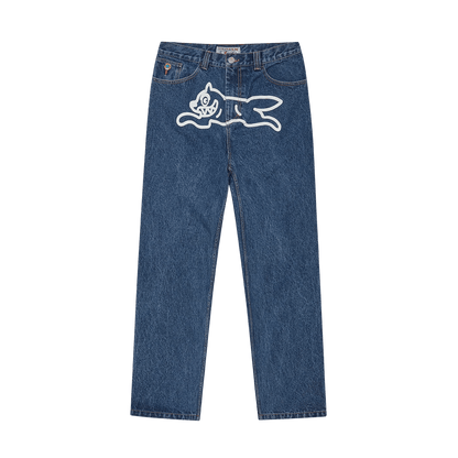 ICECREAM Running Dog Double Scoop Denim Pants 'Mid Wash Blue' - Kick Game