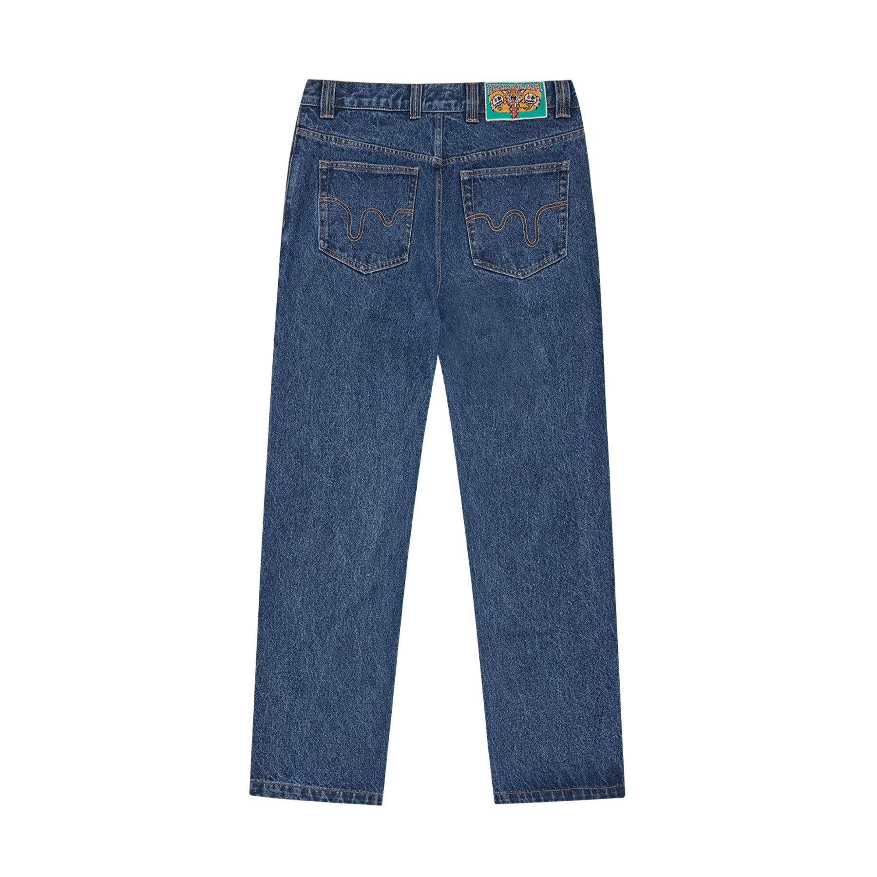 ICECREAM Running Dog Double Scoop Denim Pants 'Mid Wash Blue' - Kick Game